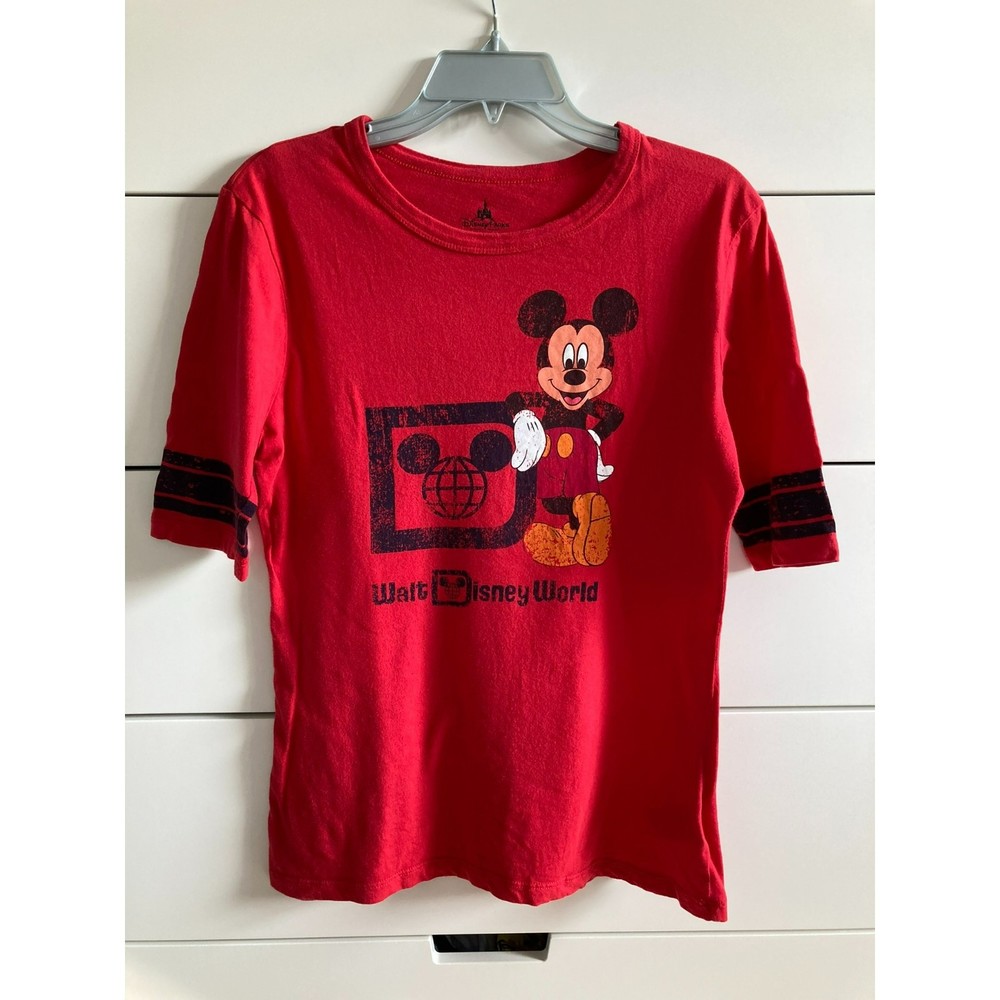 Walt Disney World 40th Anniversary Retro Mickey Mouse Raglan Shirt Size M